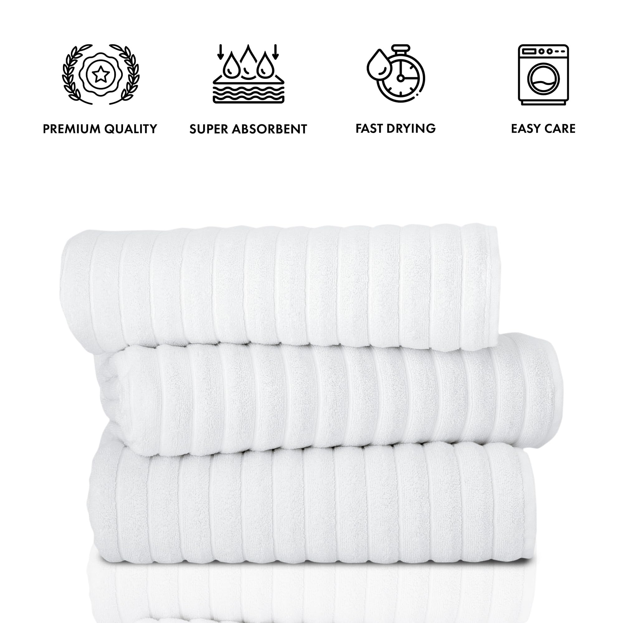 Classic Turkish Towels CTT plié sur une pile suggérant rangement facile