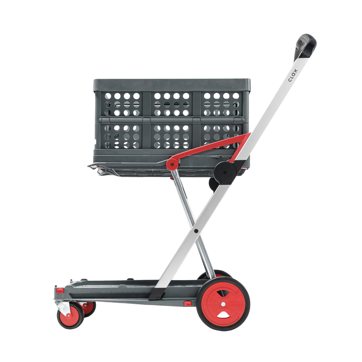 Clax chariot face rouge montrant robustesse et maniabilité