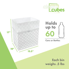 Clean Cubes comparaison d'échelle avec objet du quotidien pour évaluer capacité