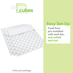 Clean Cubes en usage près d'un buffet facilitant le tri et le dépôt des déchets