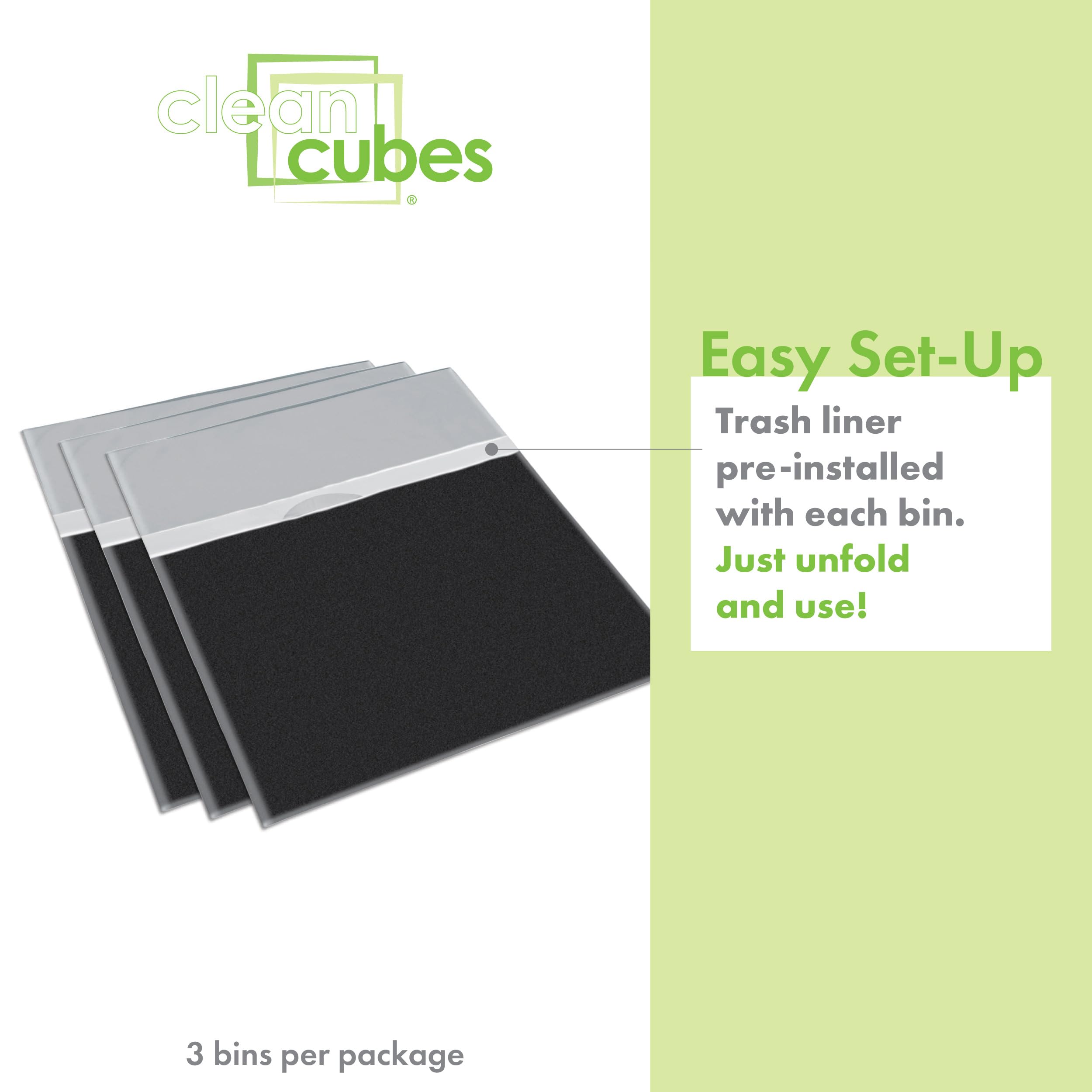 Clean Cubes détail de la doublure intégrée empêchant les glissements