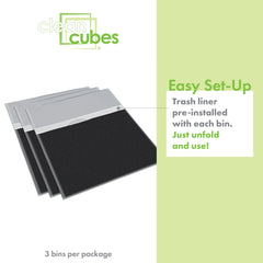 Clean Cubes détail de la doublure intégrée empêchant les glissements