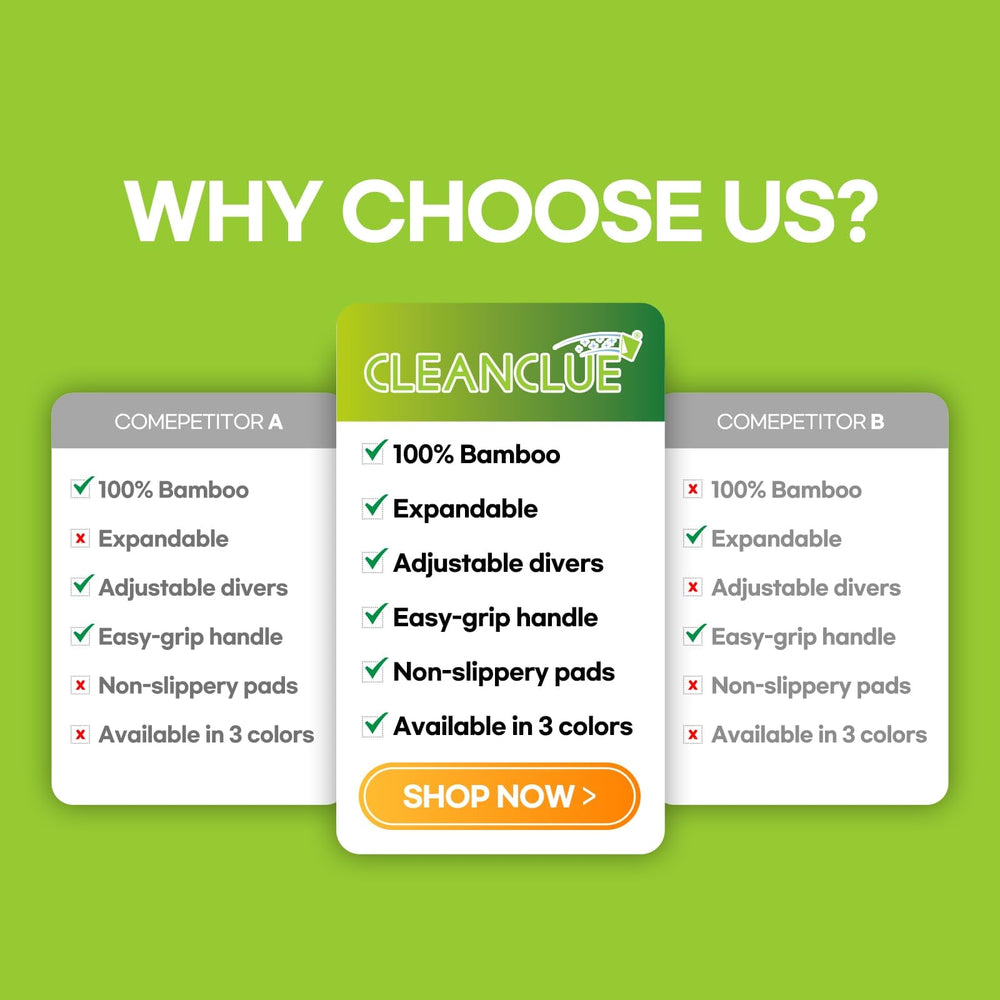 CLEANCLUE comparaison taille avec couvercles, optimisation de l'espace