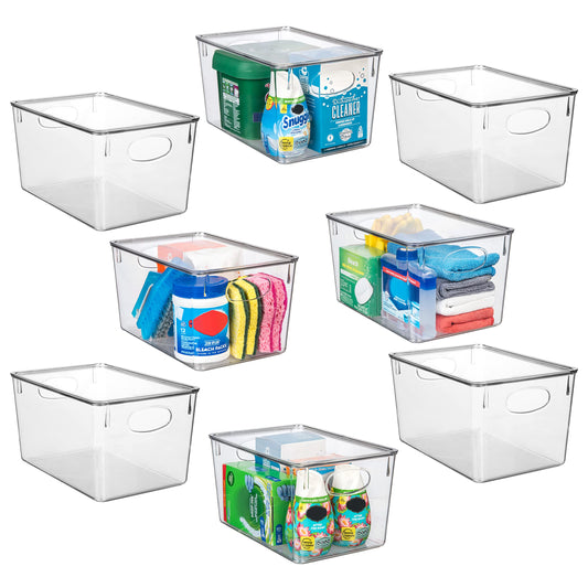 ClearSpace bac devant emballage montrant lot de 8 et gain d'espace