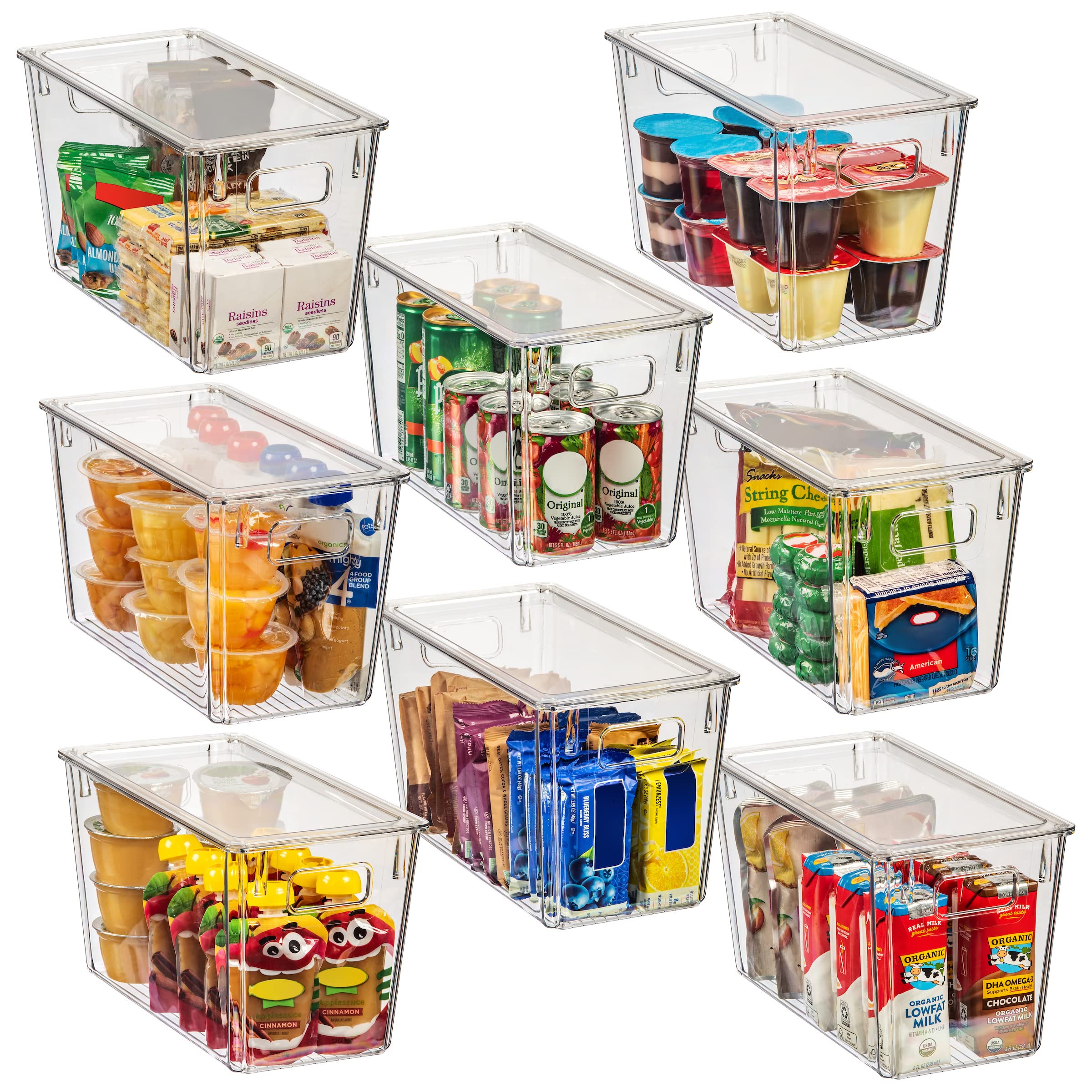 ClearSpace lot de 8 bacs visibles front, gain de place immédiat