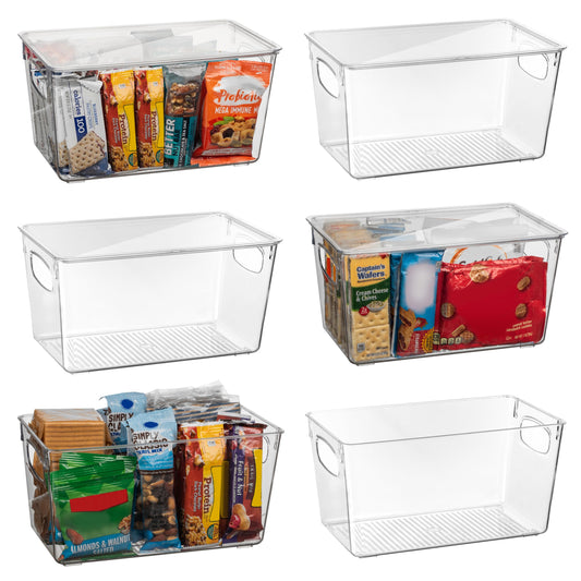 ClearSpace face avant lot de six montrant rangement transparent et gain de place