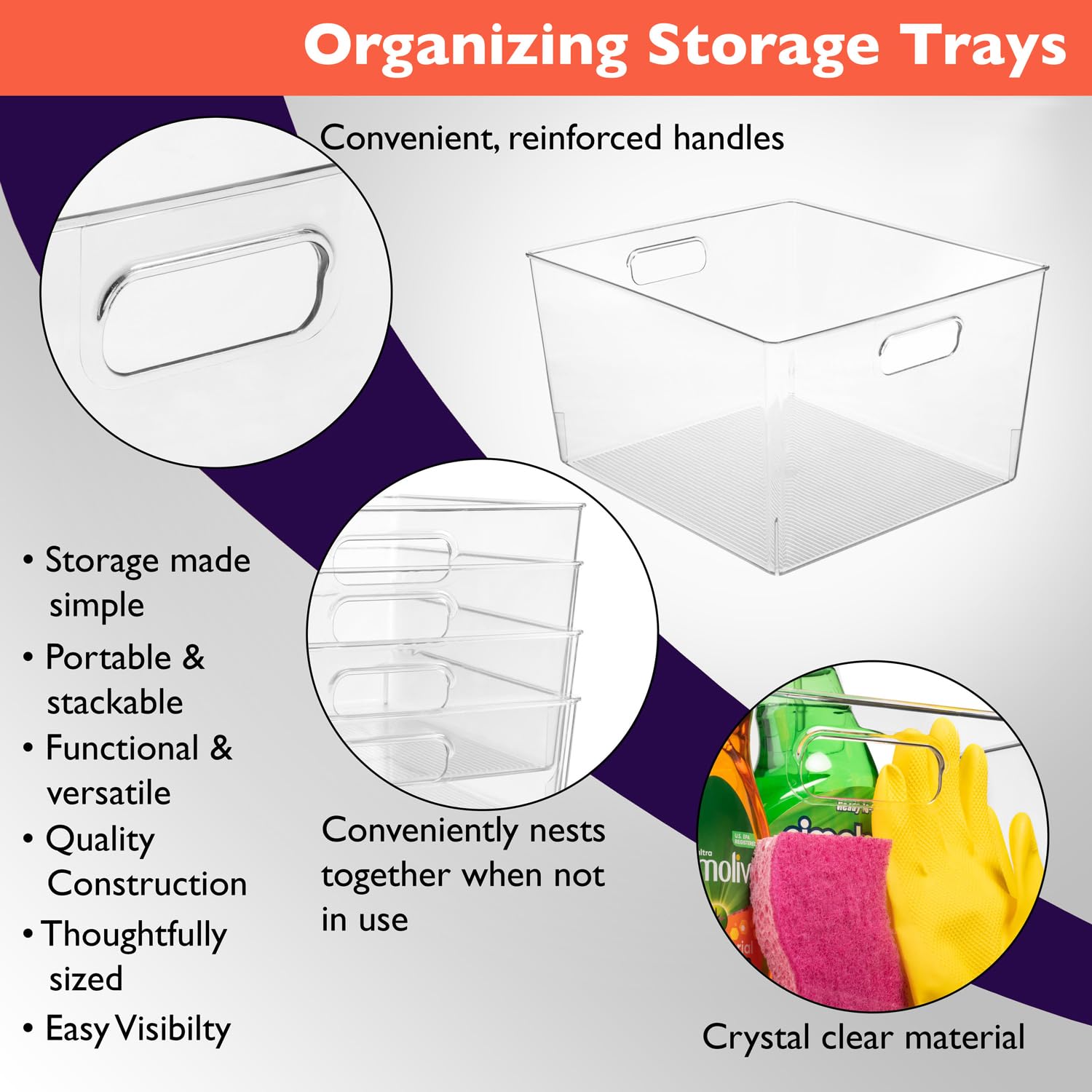 ClearSpace frigo organisé plusieurs bacs pour visibilité et gain de place