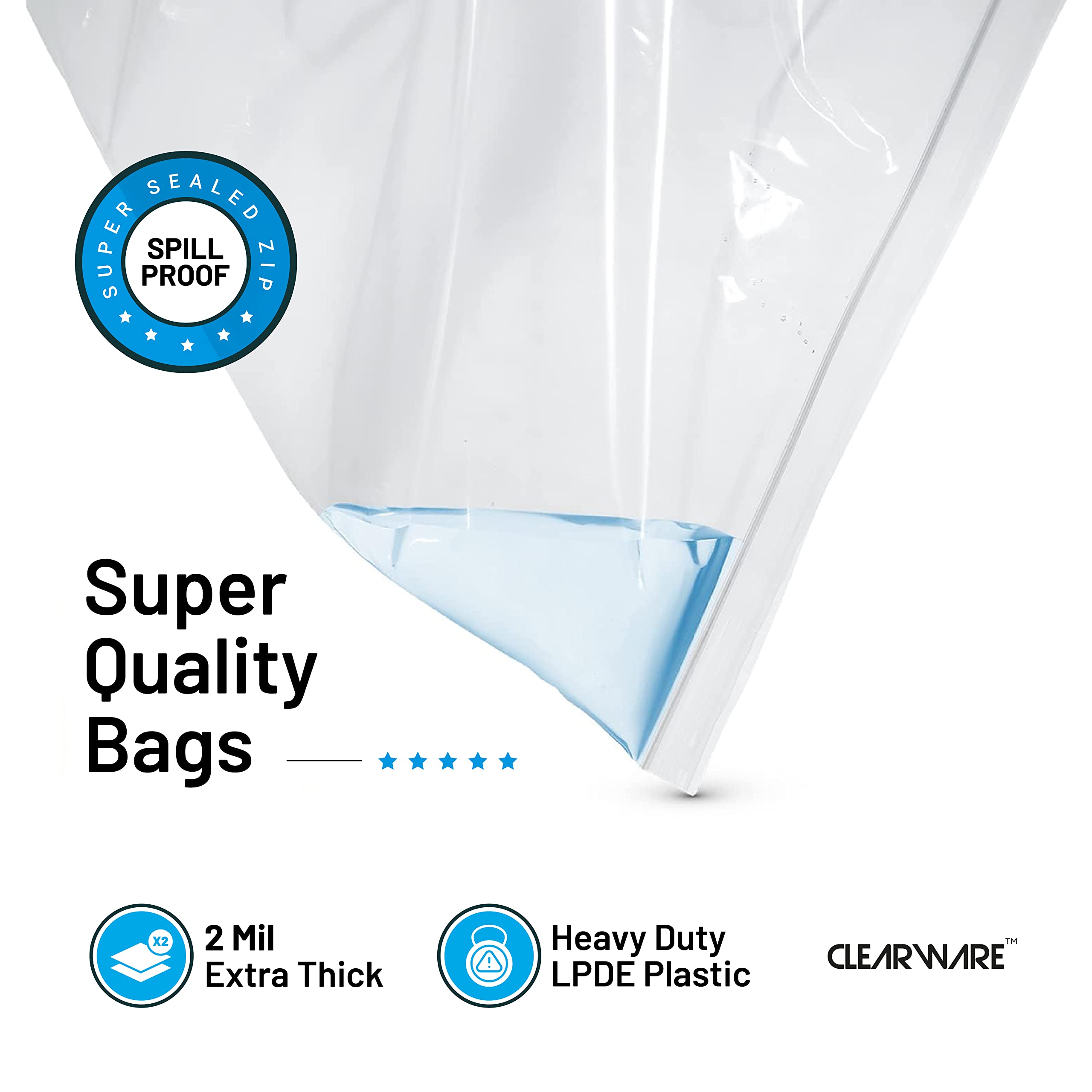 CLEARWARE sac rempli de draps, gain de place et visibilité instantanée