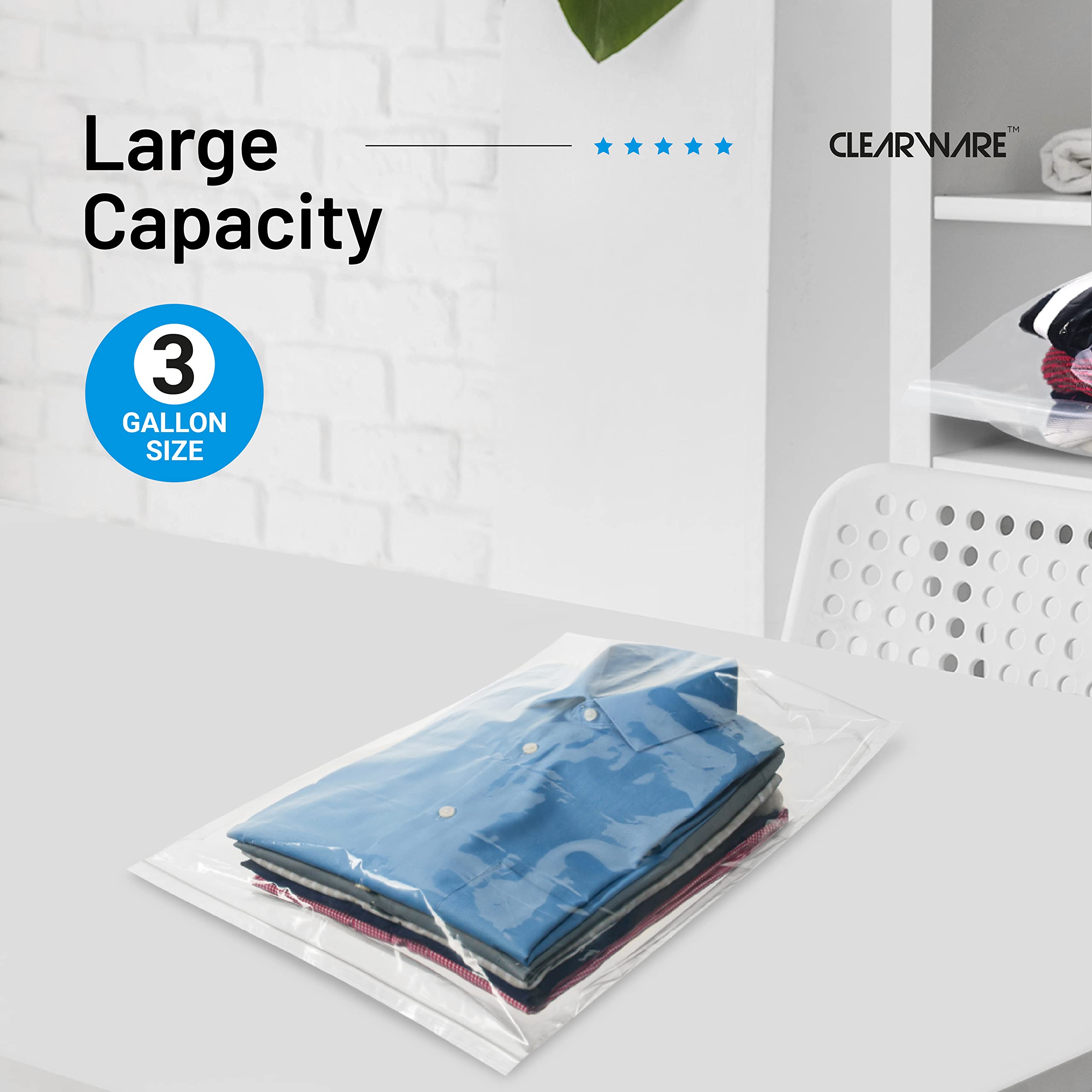 CLEARWARE sacs remplis dans une valise pour optimiser le voyage