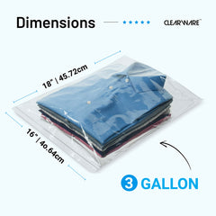 CLEARWARE gros plan du matériau 2 mil montrant durabilité
