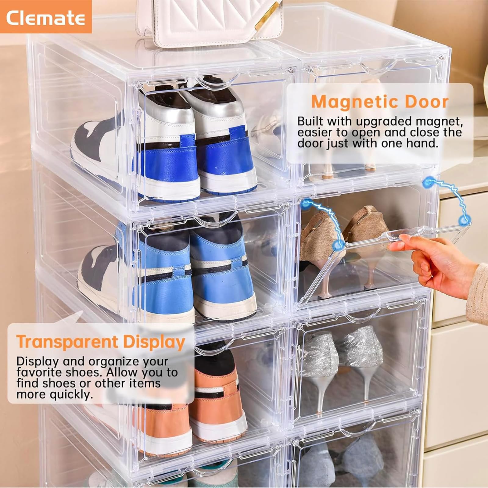 Clemate ensemble empilement stable optimisant rangement vertical