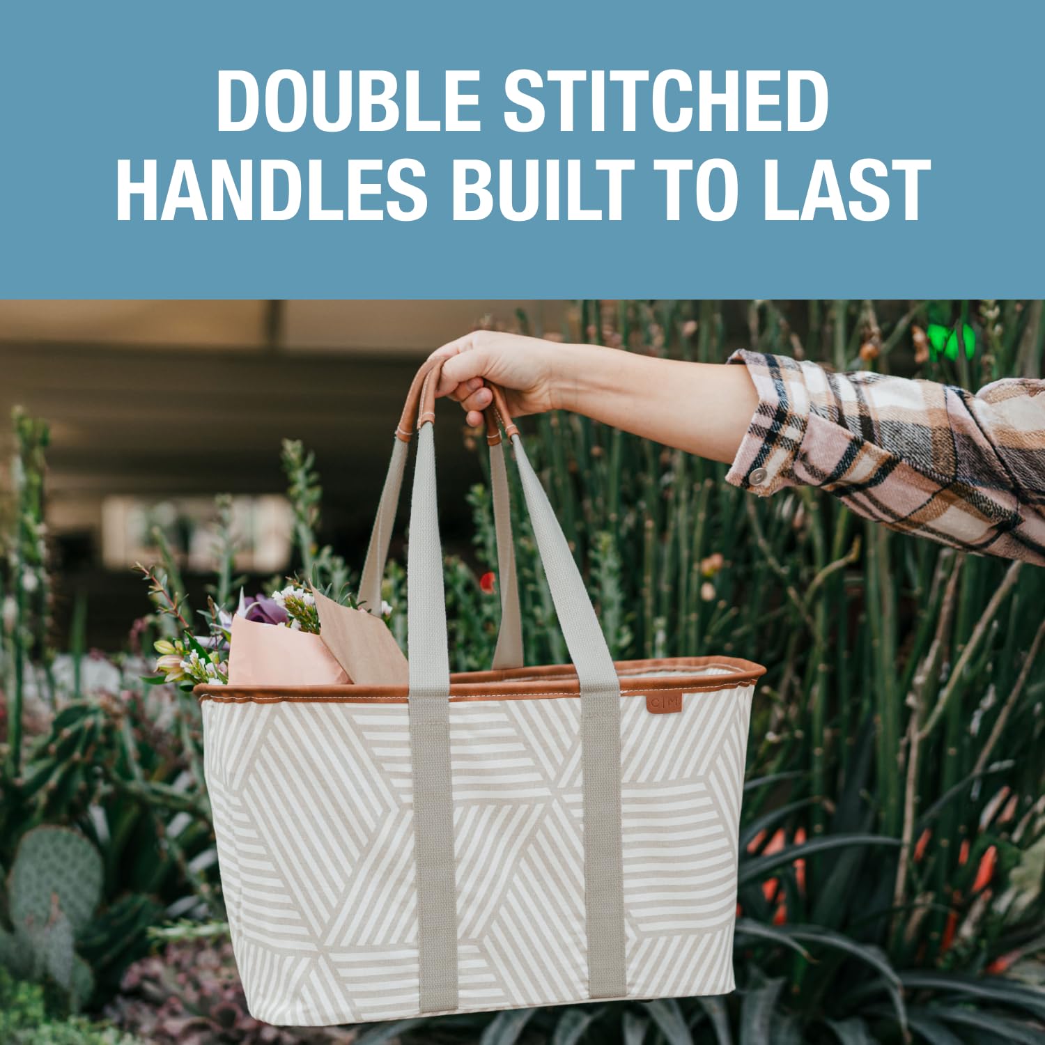 CleverMade tote LUXE 30L replié à plat pour rangement compact