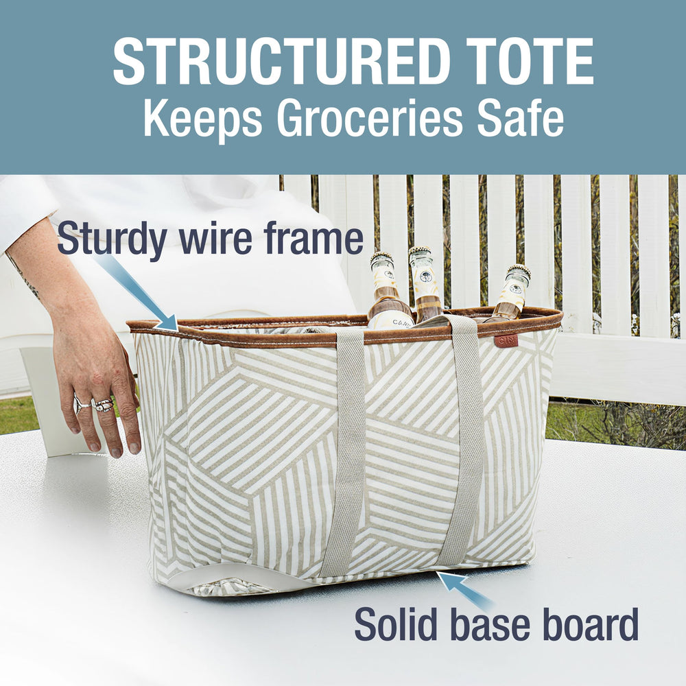 CleverMade tote LUXE 30L gros plan tissu premium pour durabilité