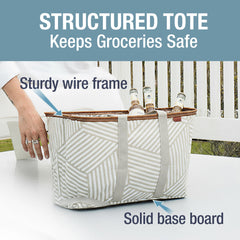 CleverMade tote LUXE 30L gros plan tissu premium pour durabilité