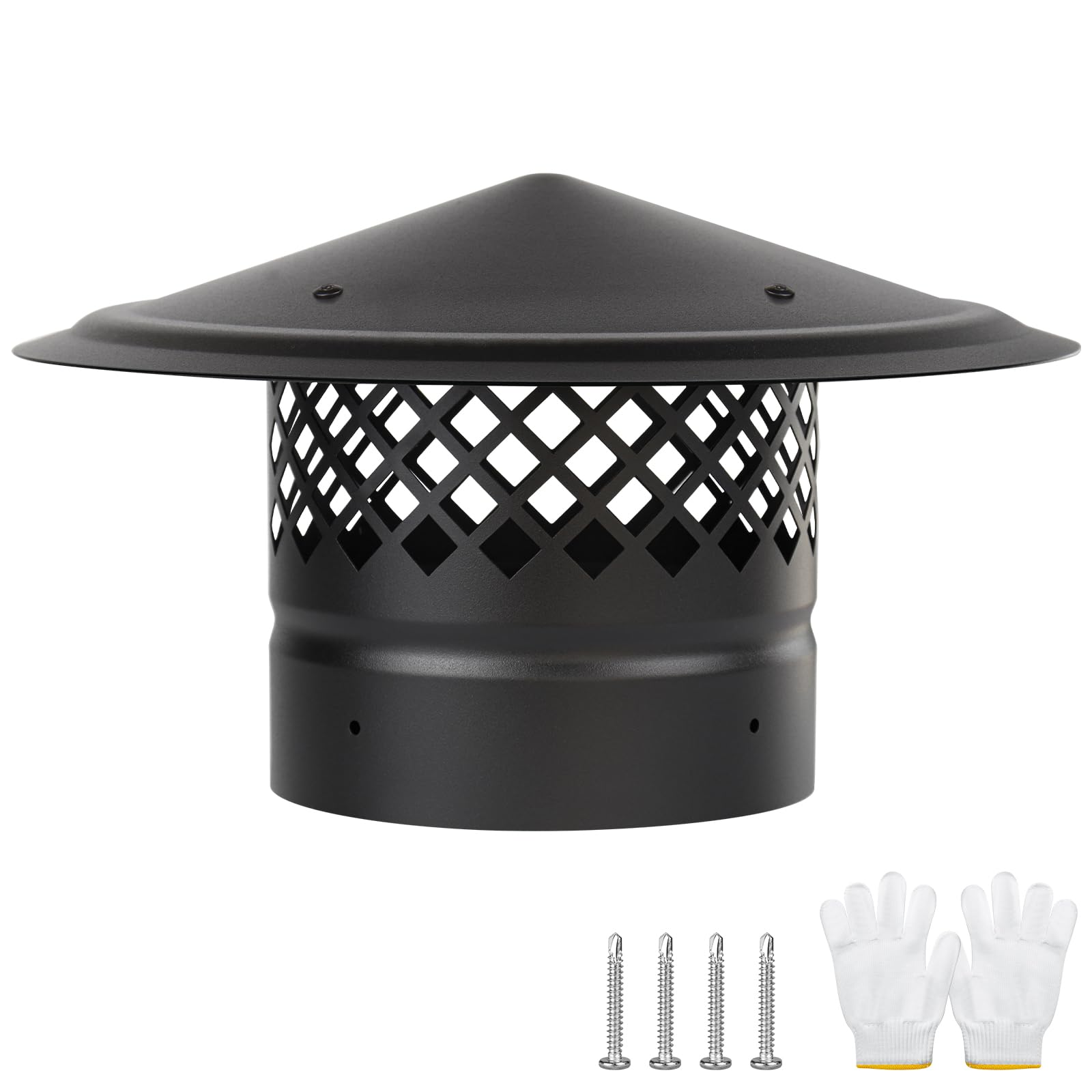 CLLOMAGY chapeau de cheminée 6 pouces face avant, protection immédiate contre la pluie