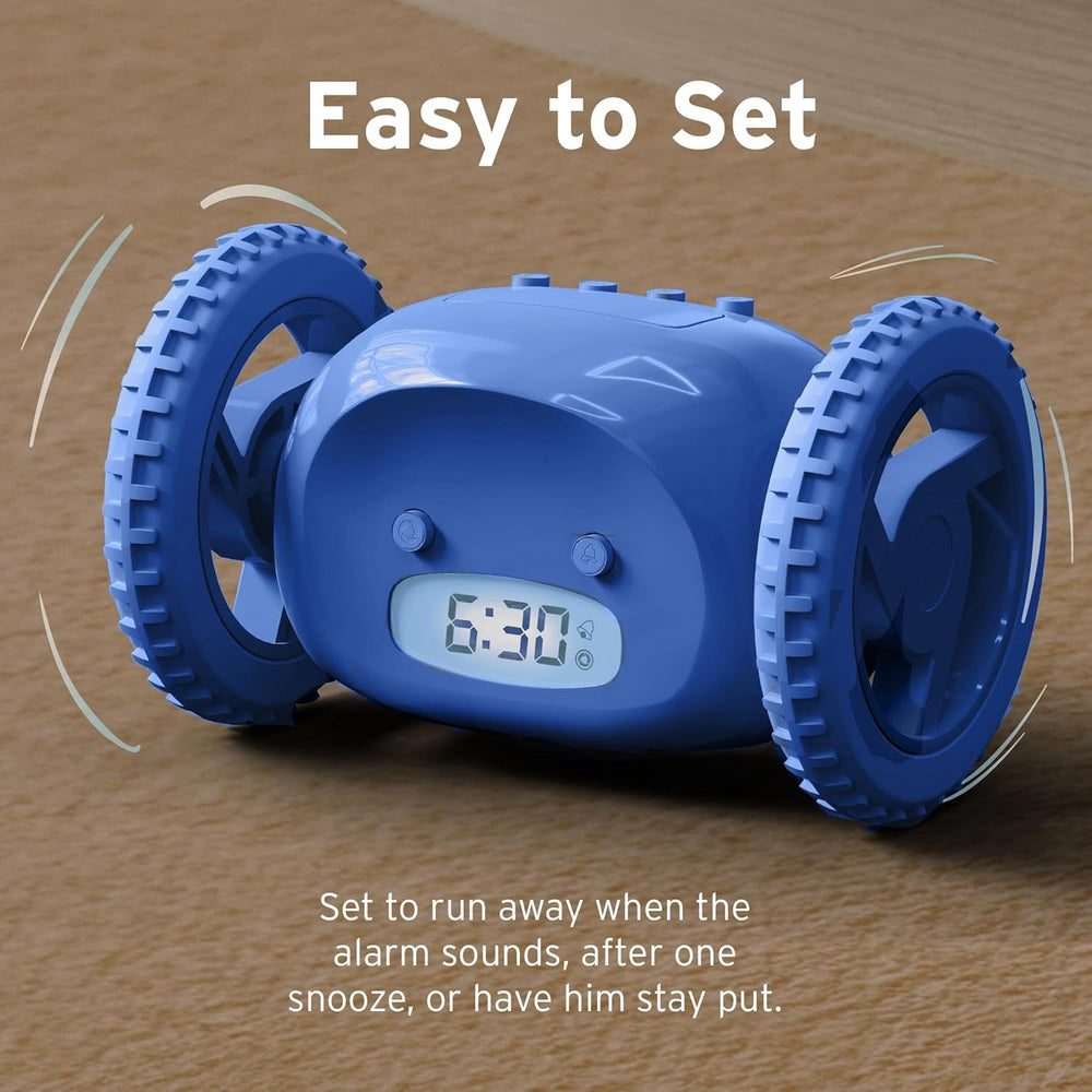 CLOCKY roulant sur sol de dortoir démontrant l'action motrice utile