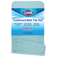 Duck Brand Clorox face du tapis montrant emballage et dimensions pratiques