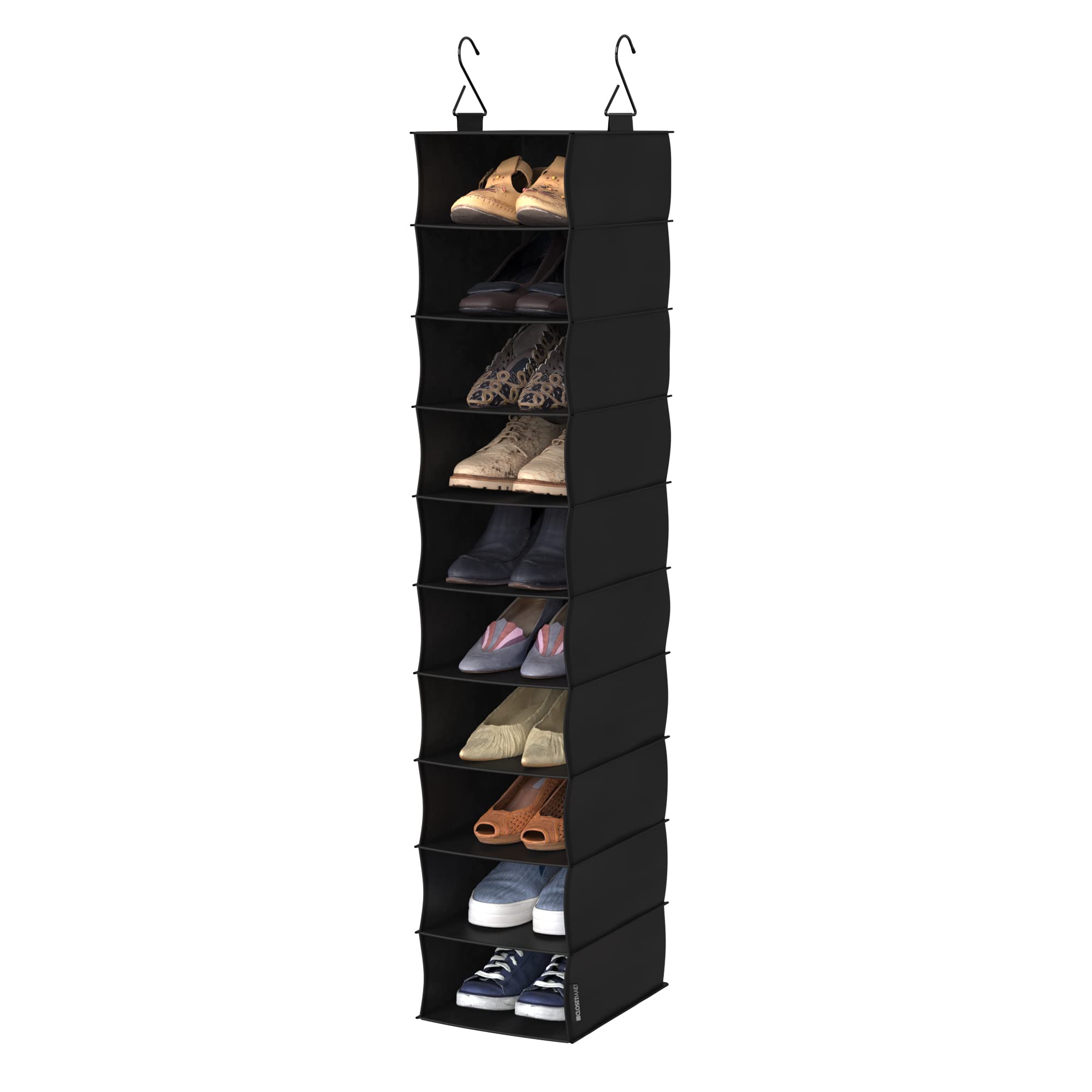 ClosetMaid vue avant rempli montrant organisation rapide