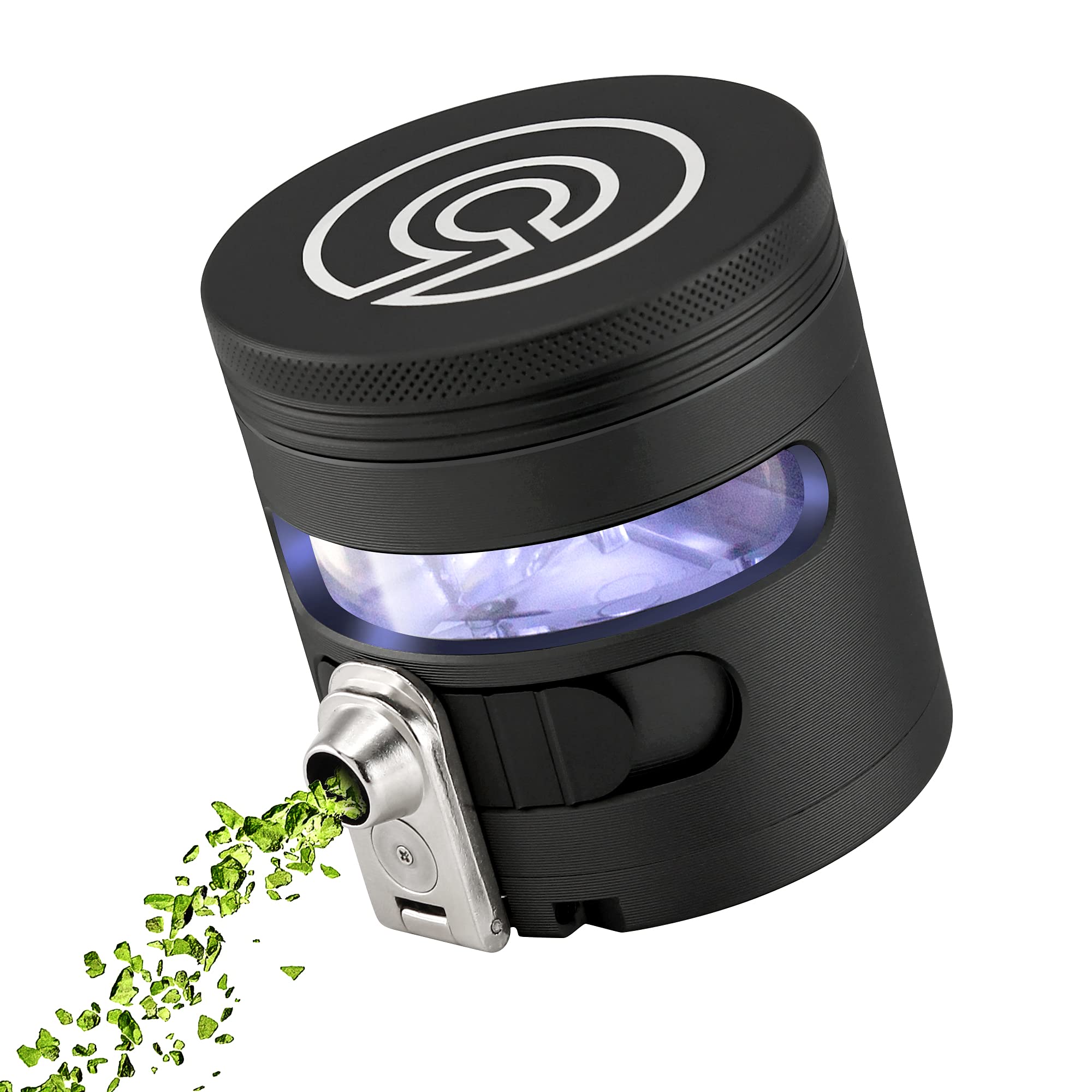 Cloudious9 vue avant du broyeur montrant design compact et bouton