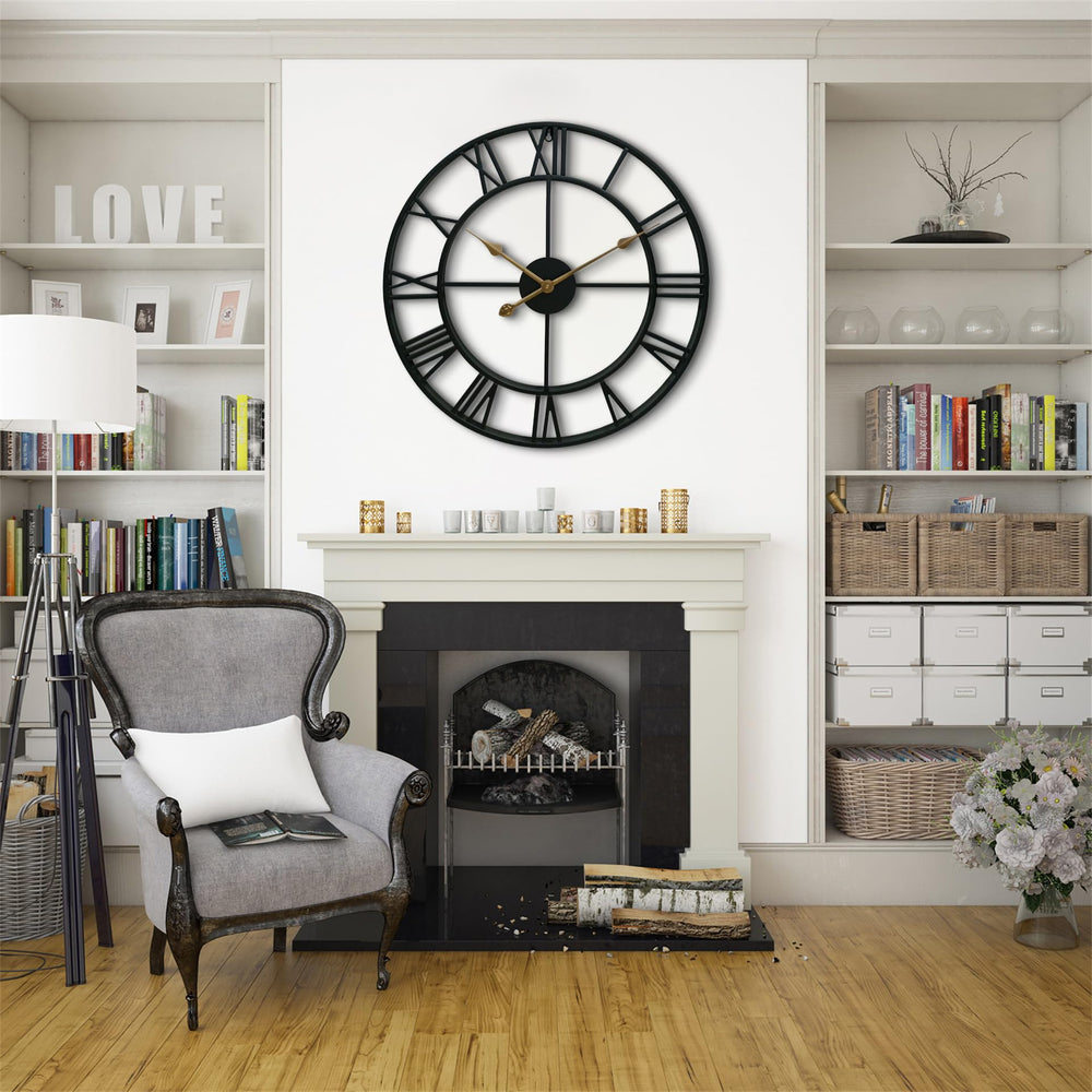 CLXEAST horloge intégrée à une cuisine style modern farmhouse pour ambiance