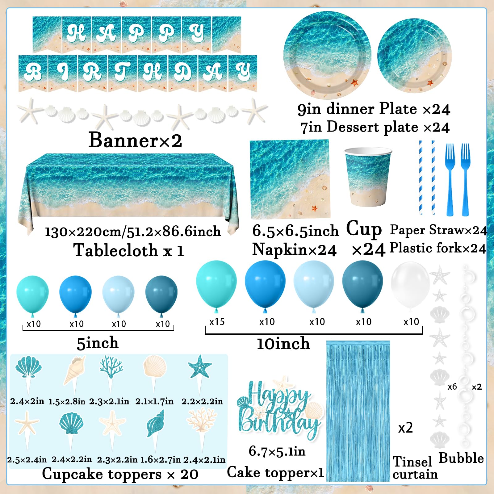 CMUSKO vaisselle assortie assiettes gobelets serviettes pour une table coordonnée