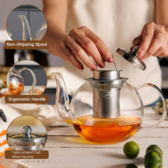 CNGLASS bec anti-goutte en action pour verser sans éclaboussures