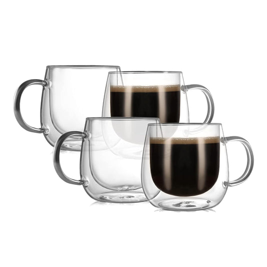 CNGLASS tasse face avant montrant design transparent et gain de chaleur