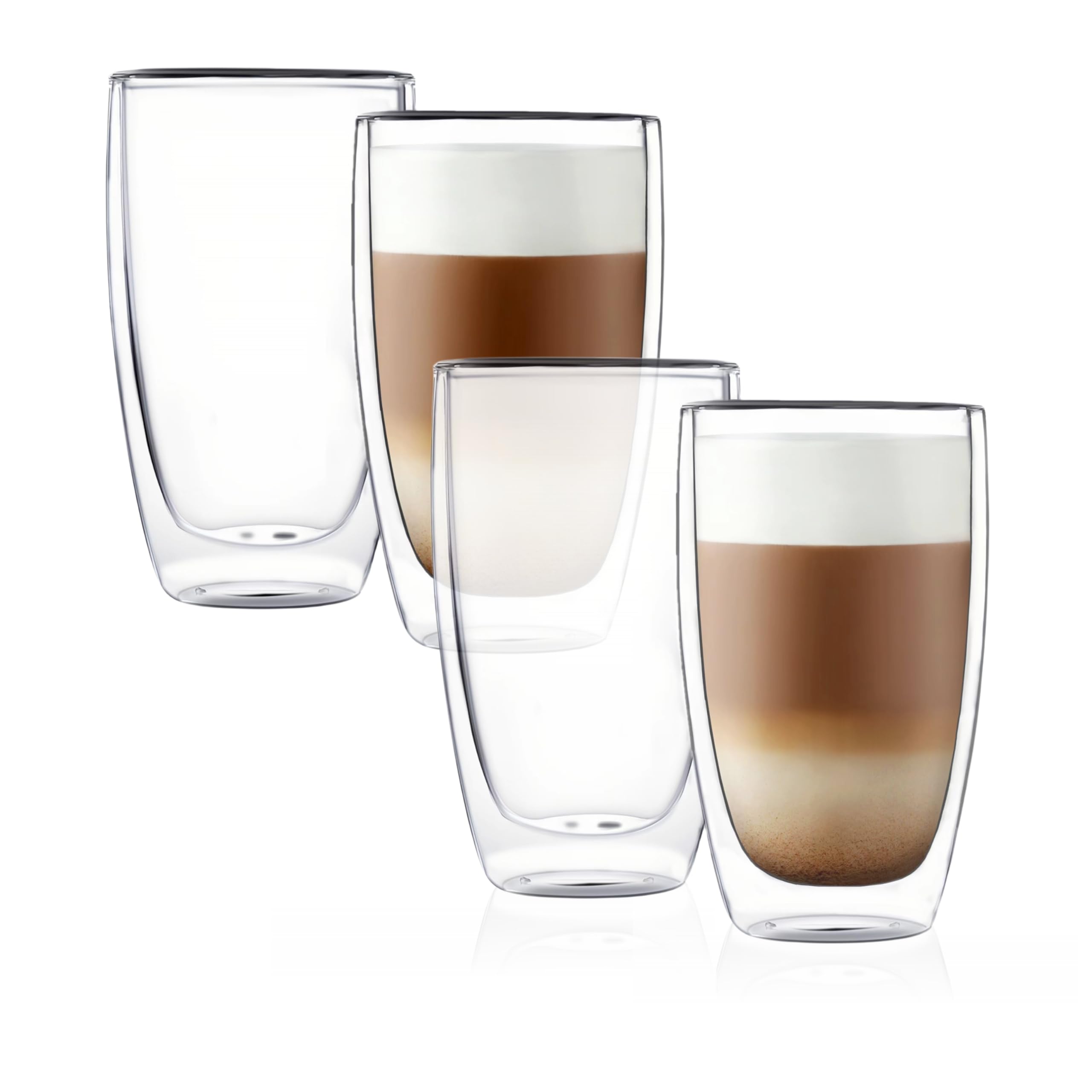 CNGLASS tasse double paroi face montrant design transparent et élégance