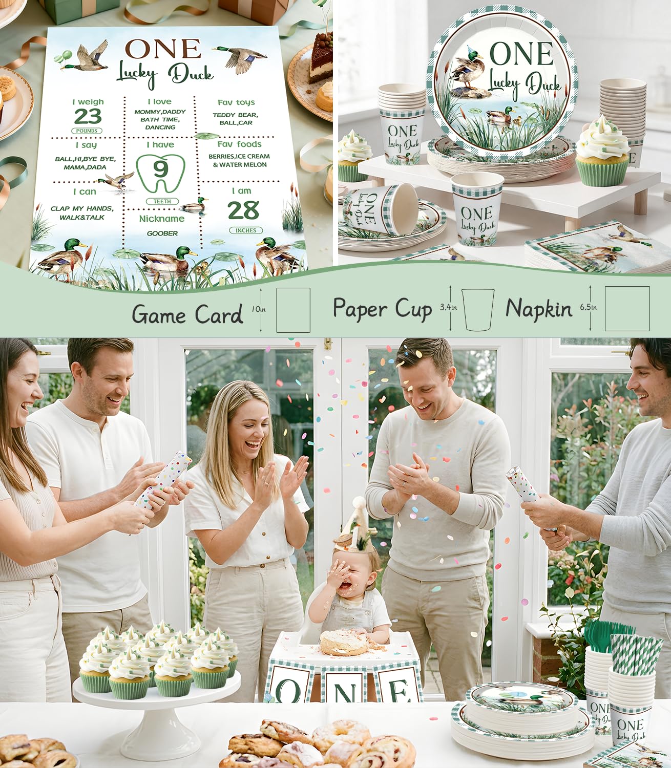 cocomigo cake topper et chapeau d'anniversaire rendant la table festive
