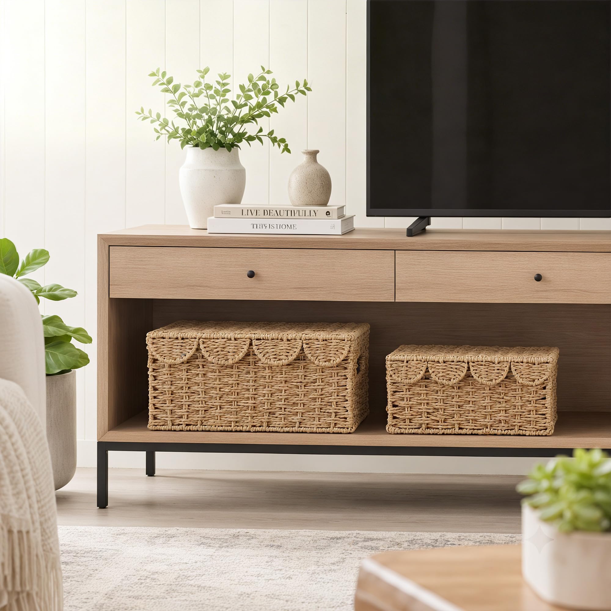 Coeusy paniers décorent salon ajoutent touche bohème chaleureuse