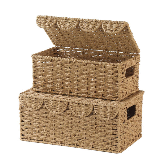 Coeusy paniers face ensemble sur étagère offre rangement décoratif
