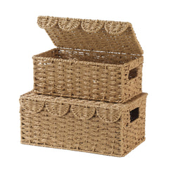 Coeusy paniers face ensemble sur étagère offre rangement décoratif