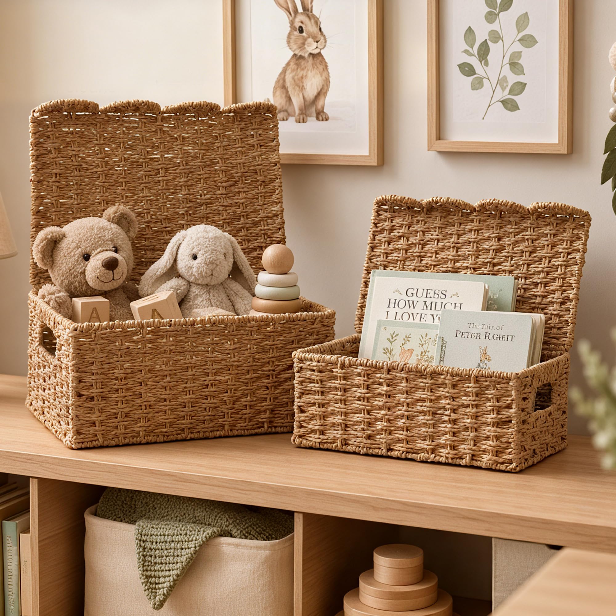 Coeusy vue large nursery montre rangement mignon et fonctionnel