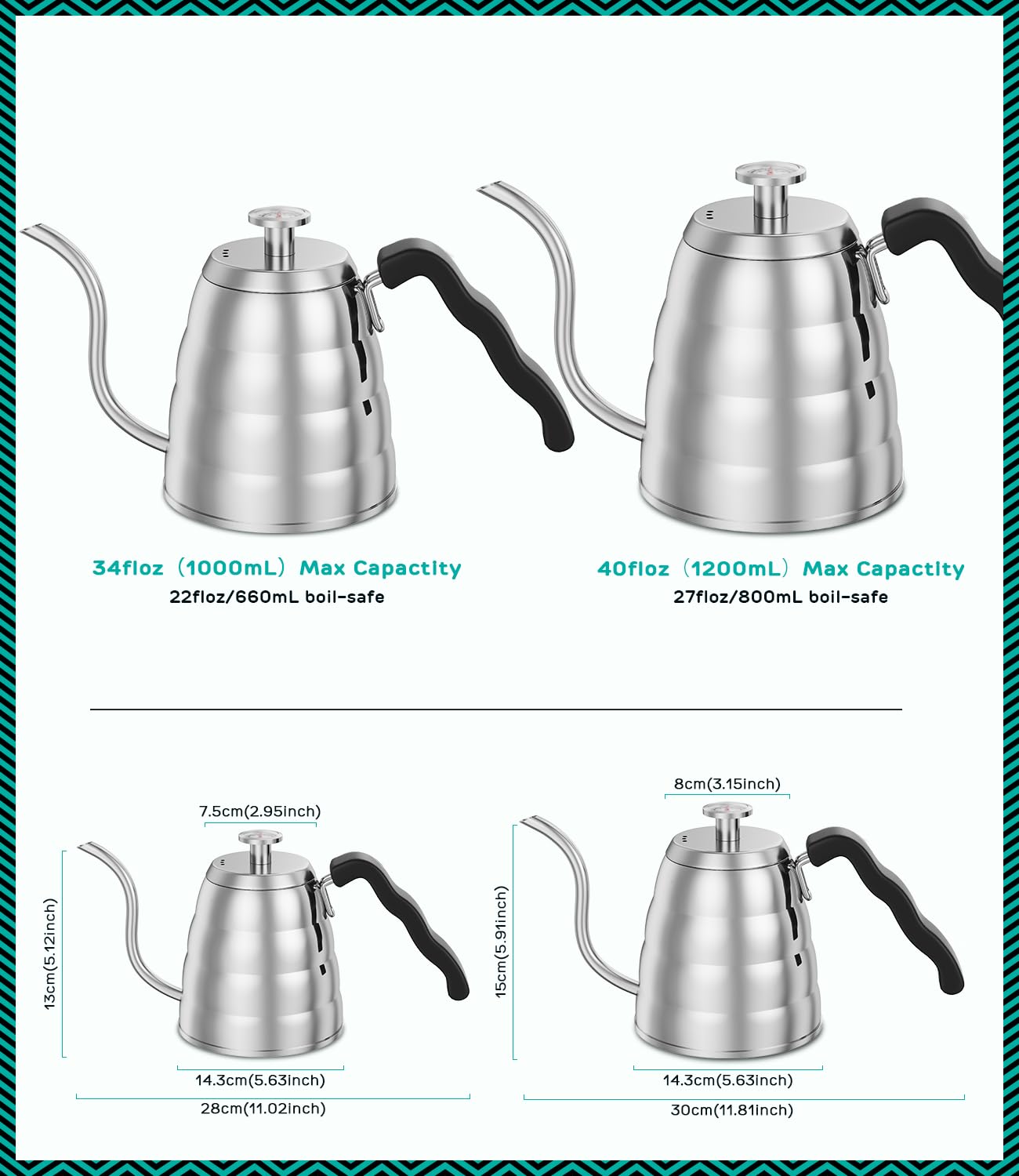 Coffee Gator thermomètre intégré affichant température pour infusion optimale
