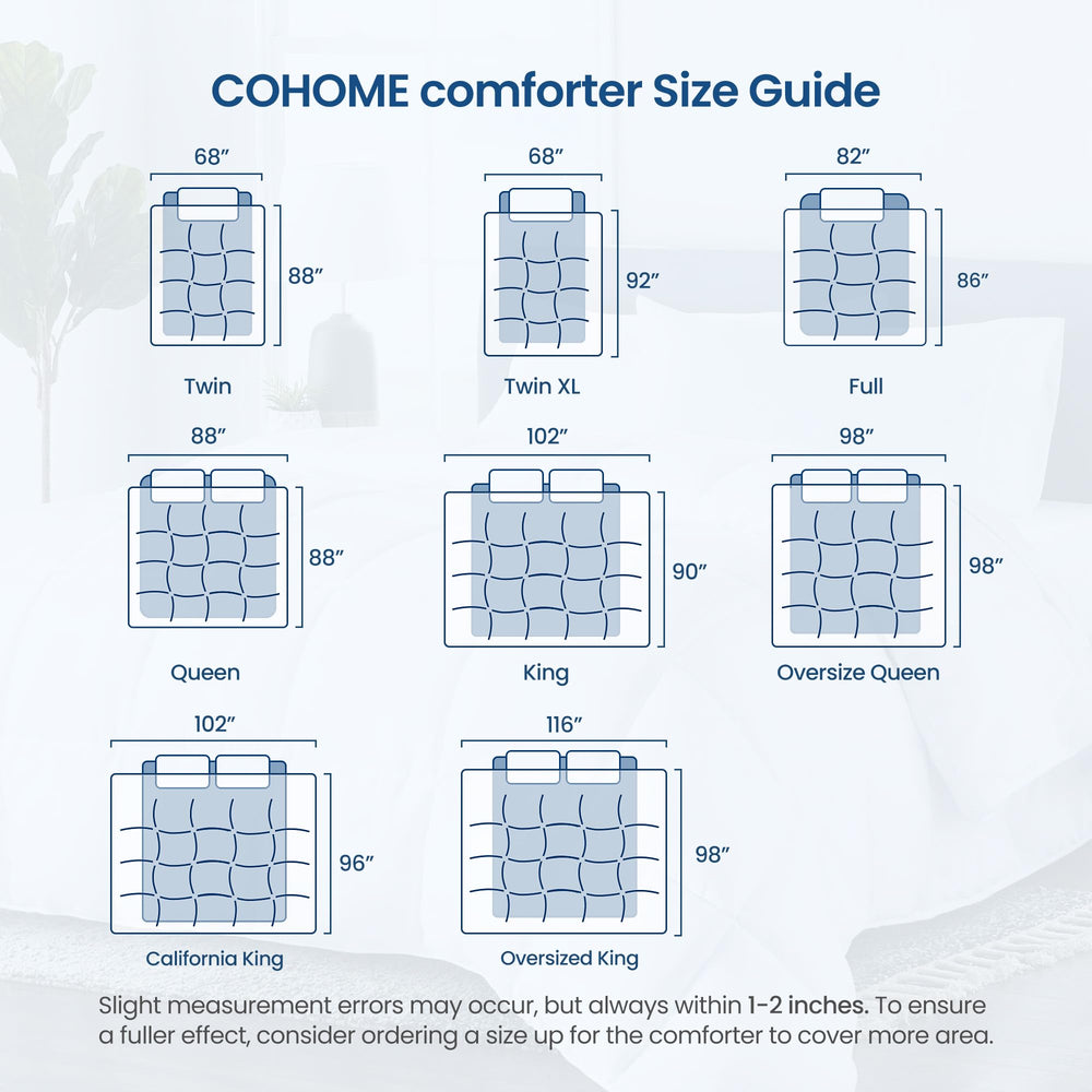 COHOME comparaison d'échelle montrant dimensions adaptées à lit king