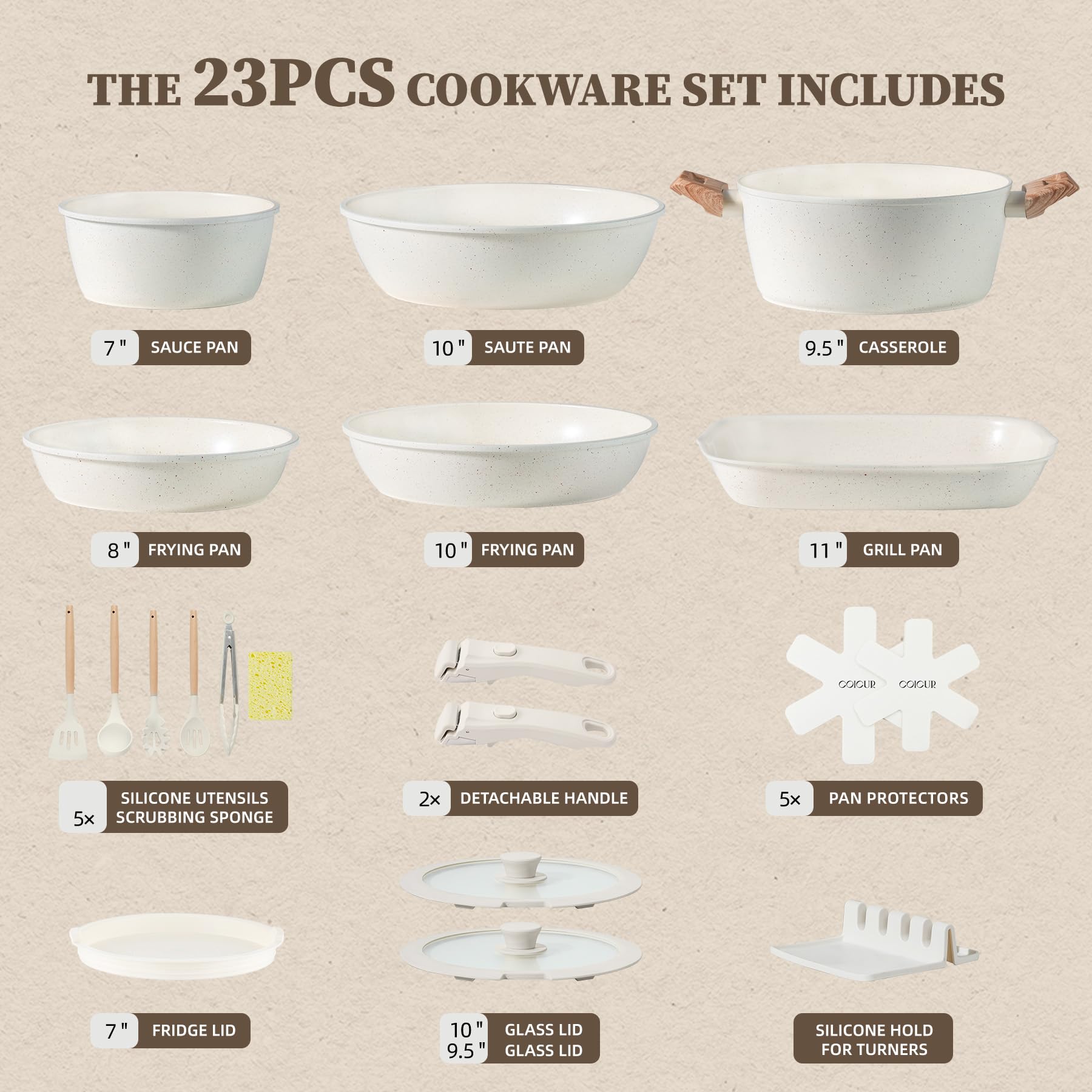 Coicur gros plan du revêtement céramique antiadhésif montrant texture lisse pour cuisson plus saine
