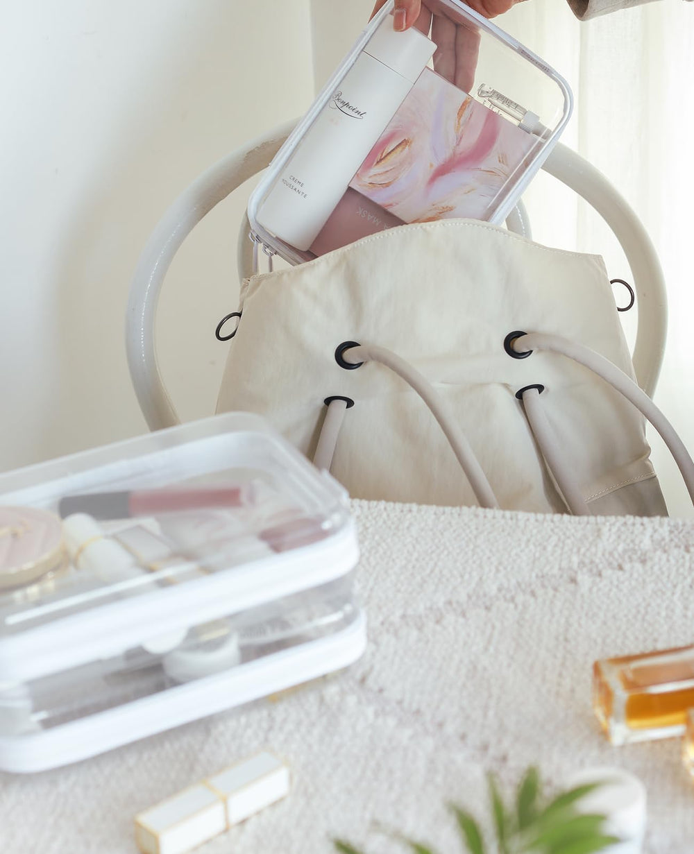 CoiiJoii trousse ouverte avec pinceaux et cosmétiques pour un rangement ordonné