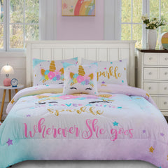 Cokouchyi parure face avant licorne, décor joyeux et attrayant