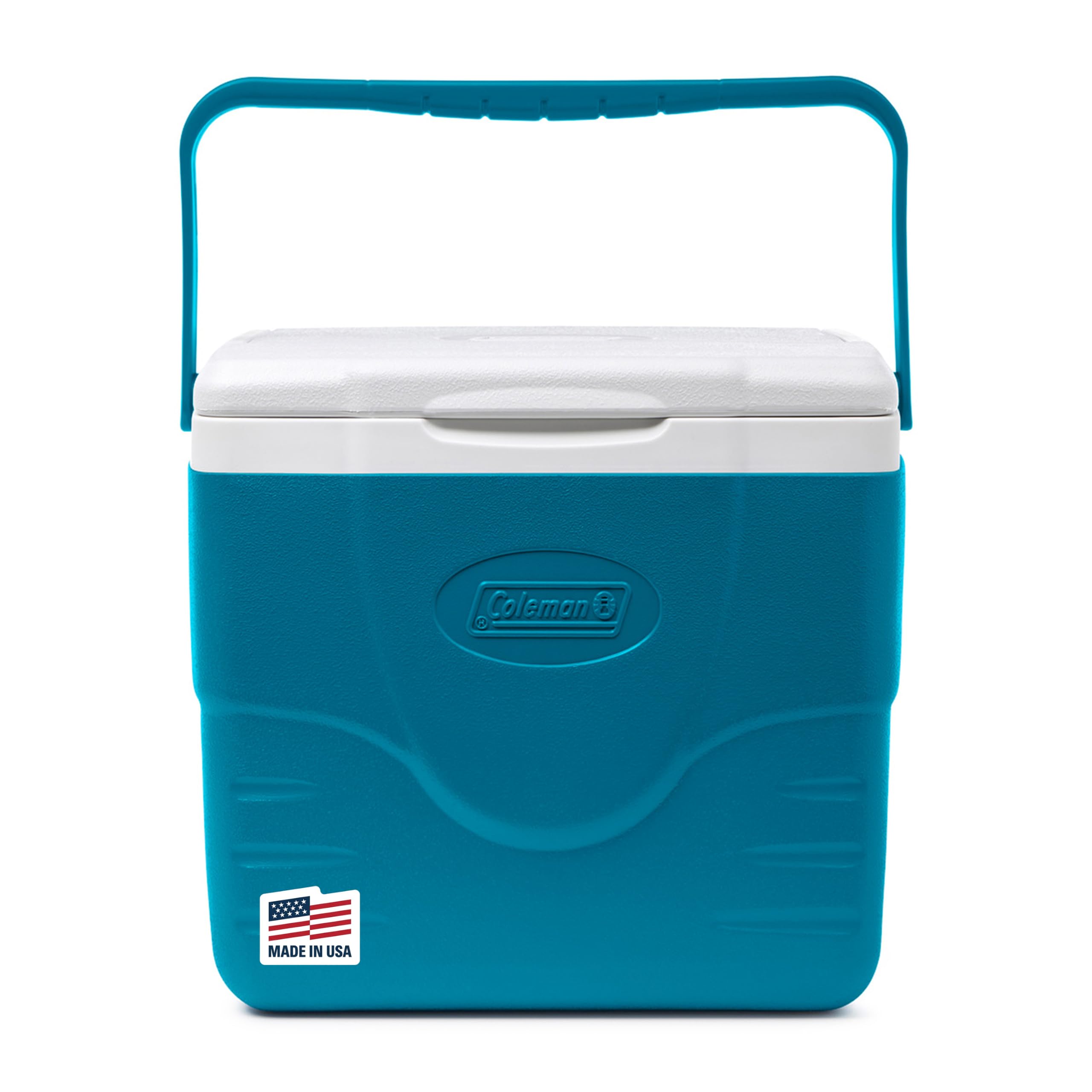 Glacière Coleman Chiller face avant montrant design compact et transport facile