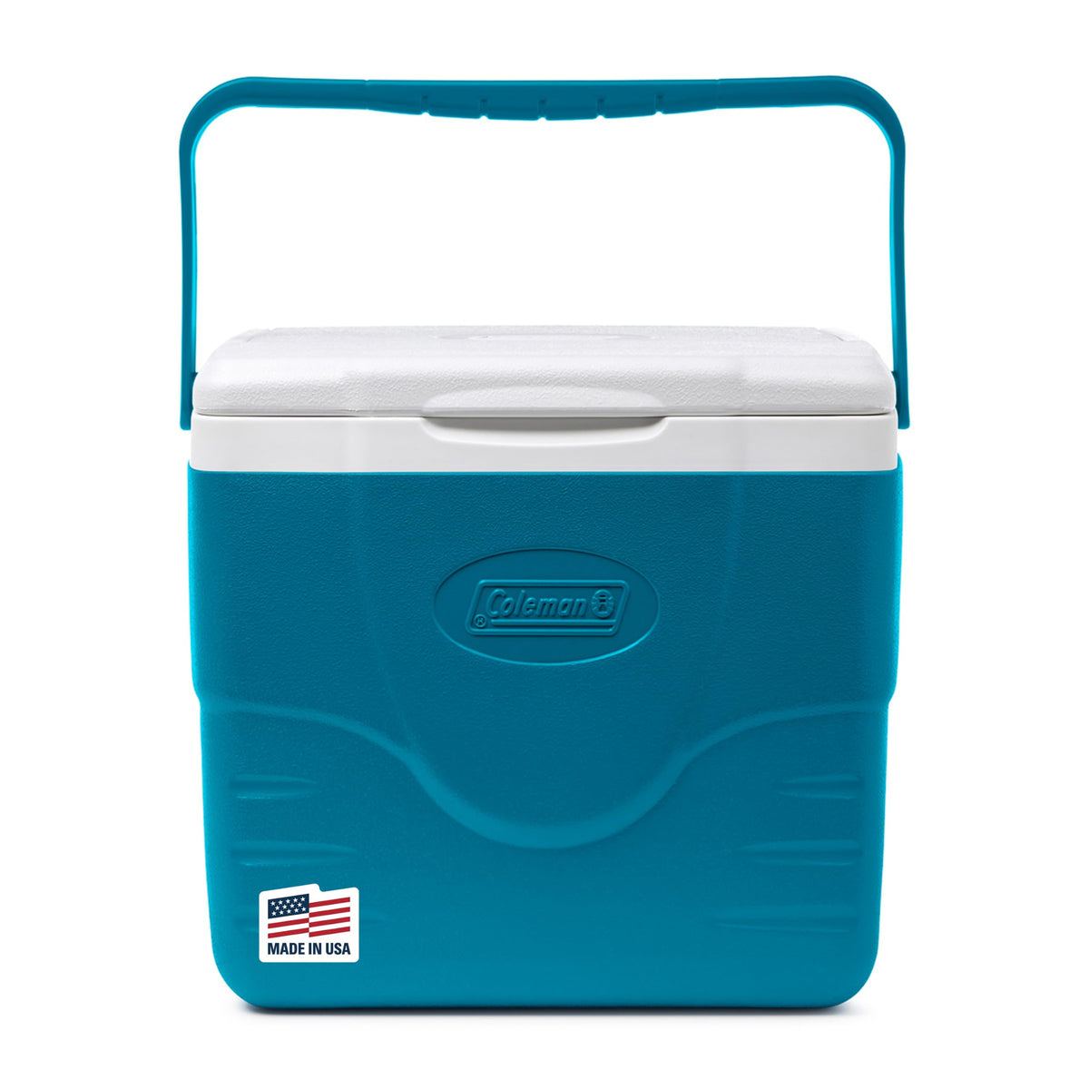 Glacière Coleman Chiller face avant montrant design compact et transport facile