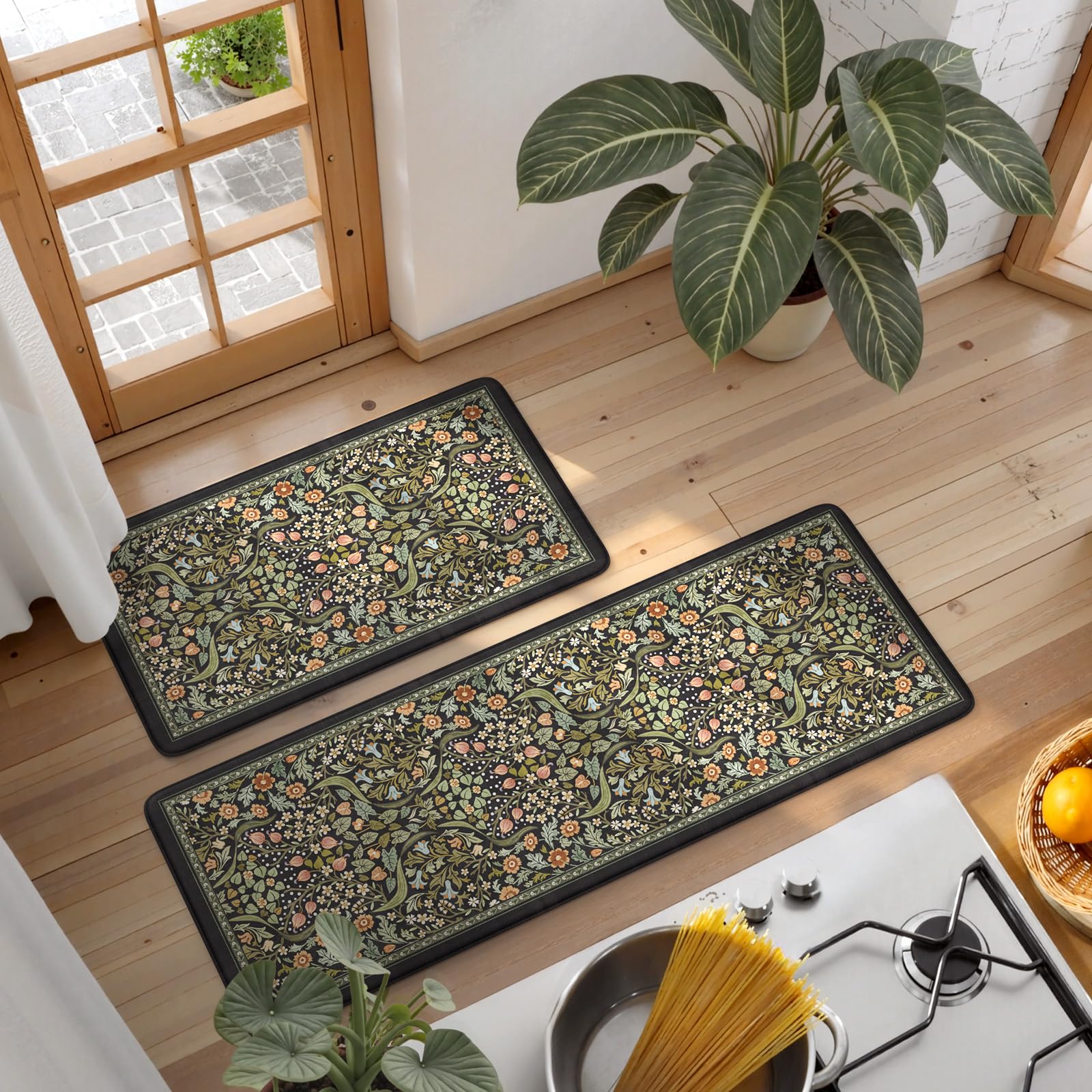 Collive motif floral zoom décoratif apportant charme et fraîcheur