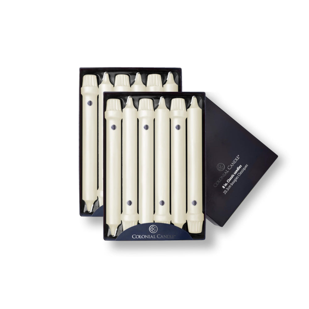 Colonial Candle lot de 12 ivoire vue avant, élégance discrète