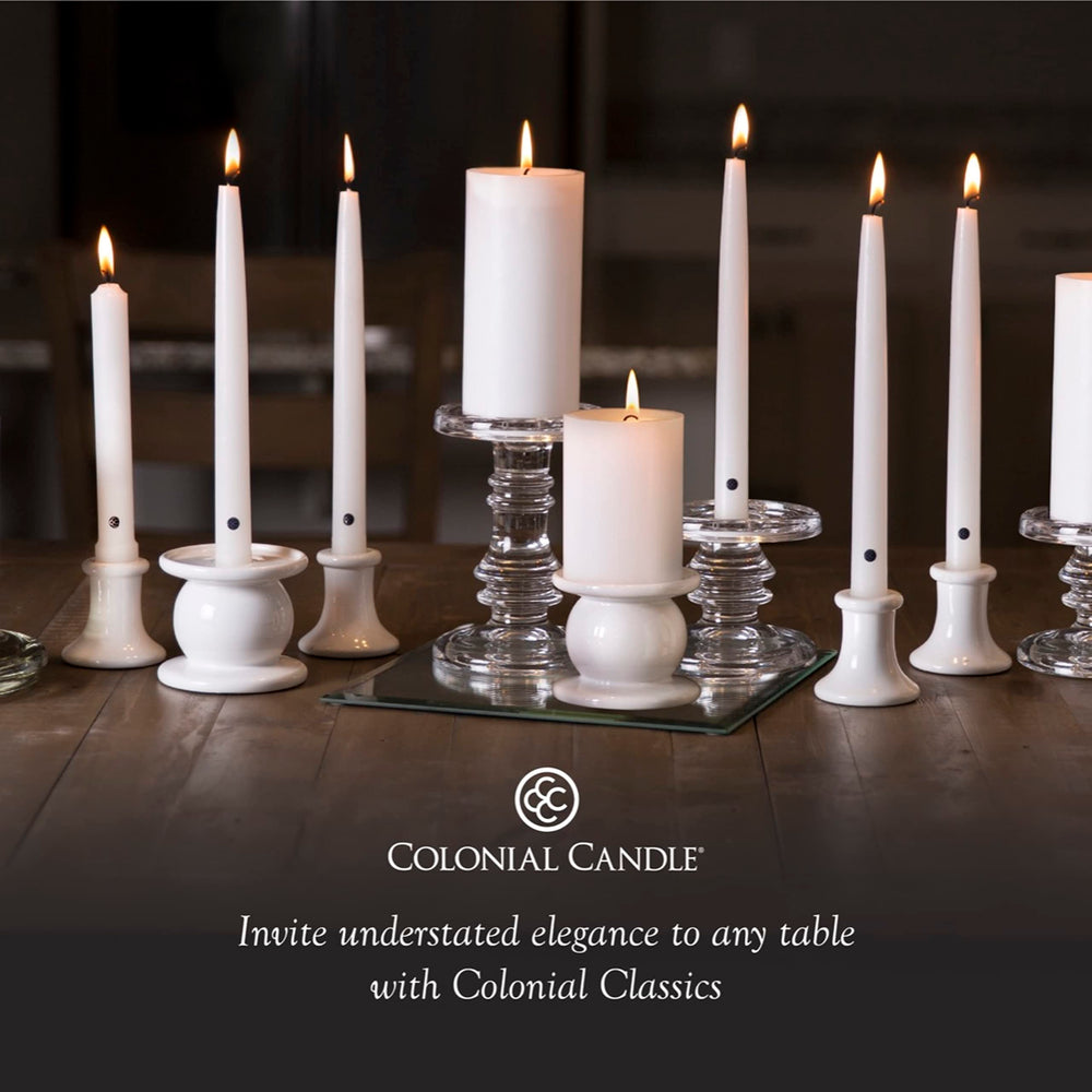 Colonial Candle décor de table avec plusieurs tapers, look harmonieux pour événements