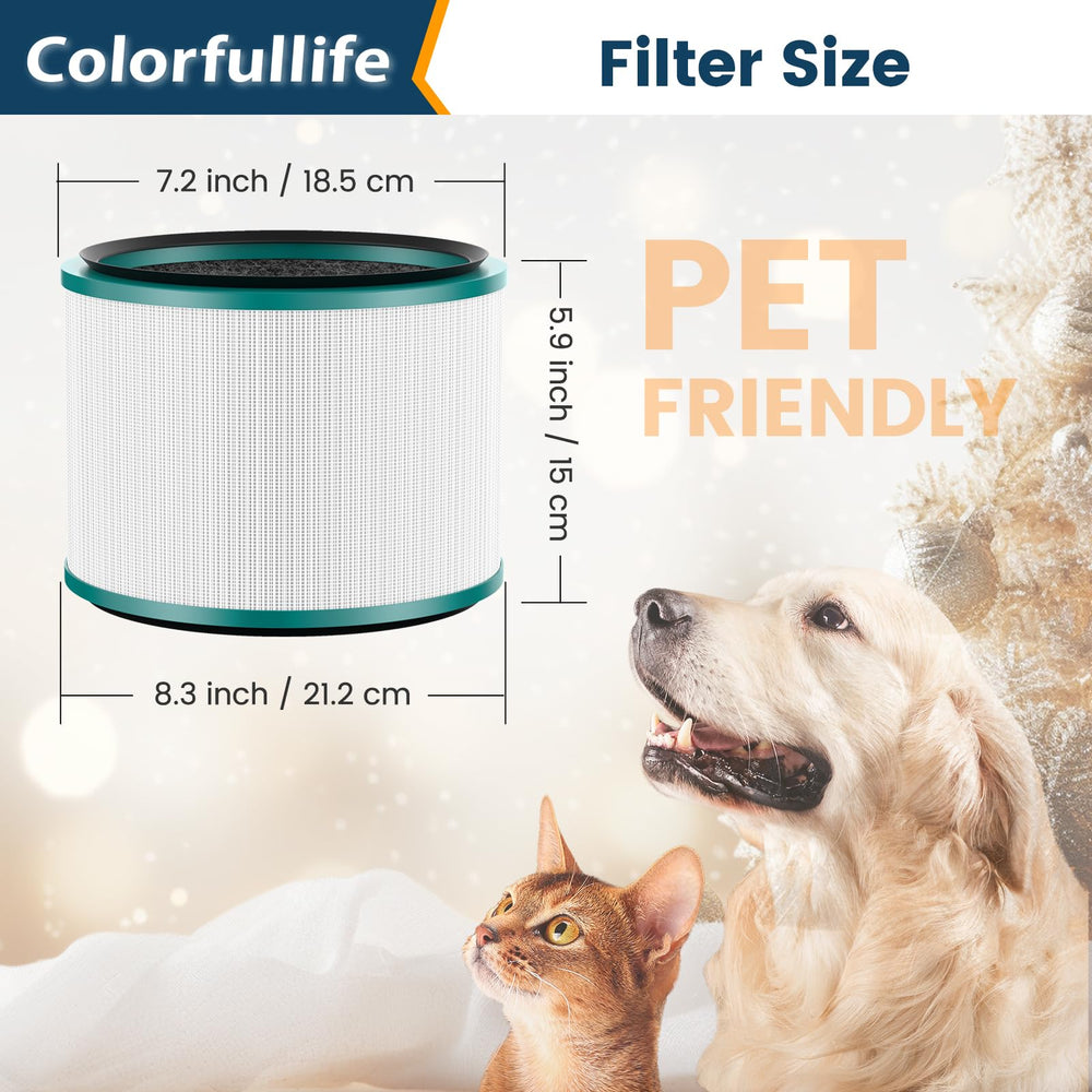 Colorfullife filtre posé à côté d'une règle pour comparaison taille et compatibilité