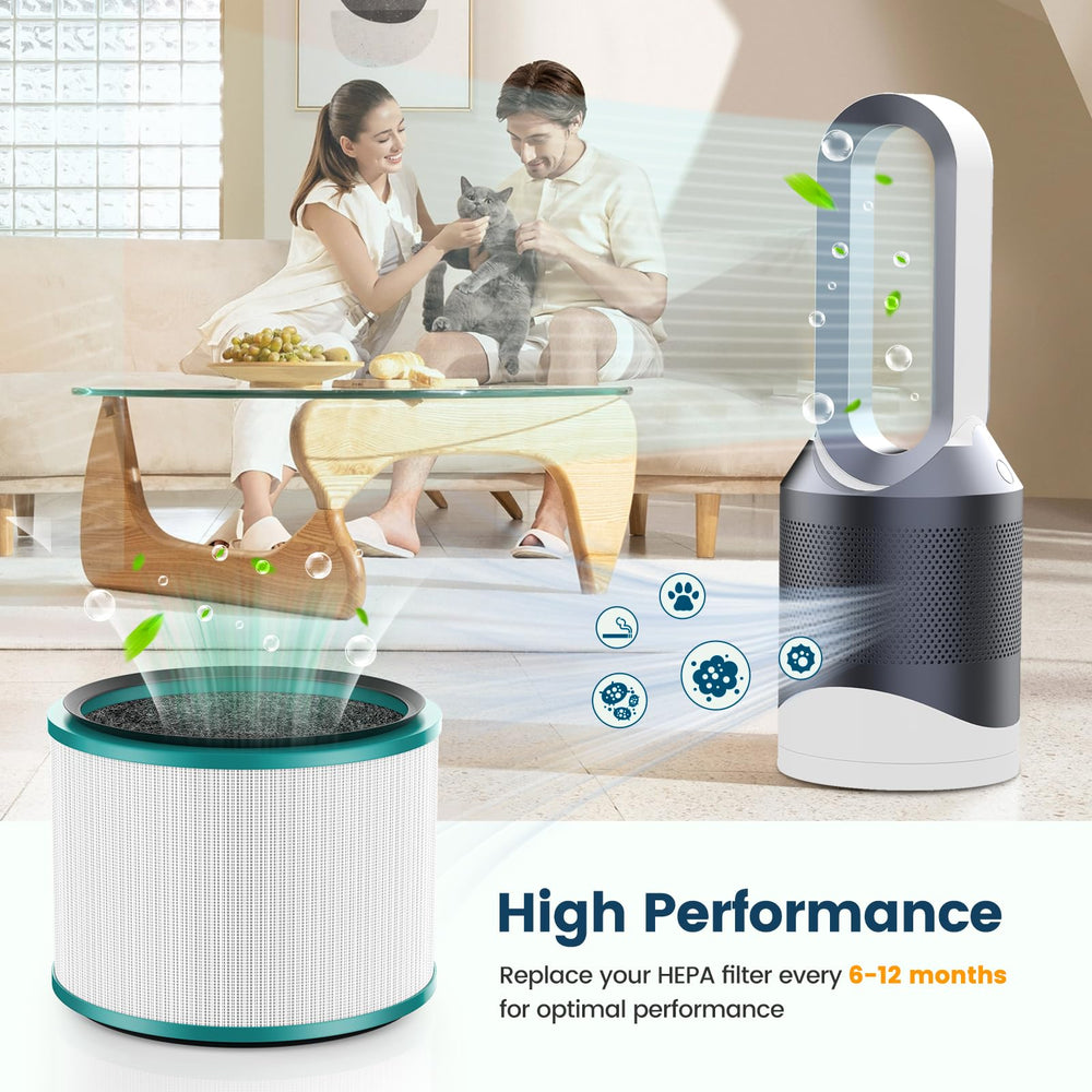 Colorfullife filtre utilisé dans un salon, purification d'air discrète et continue