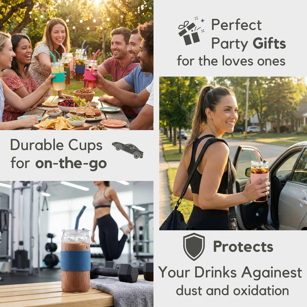ColoVie lot de 6 gobelets complet prêt à lusage pour soirées ou café