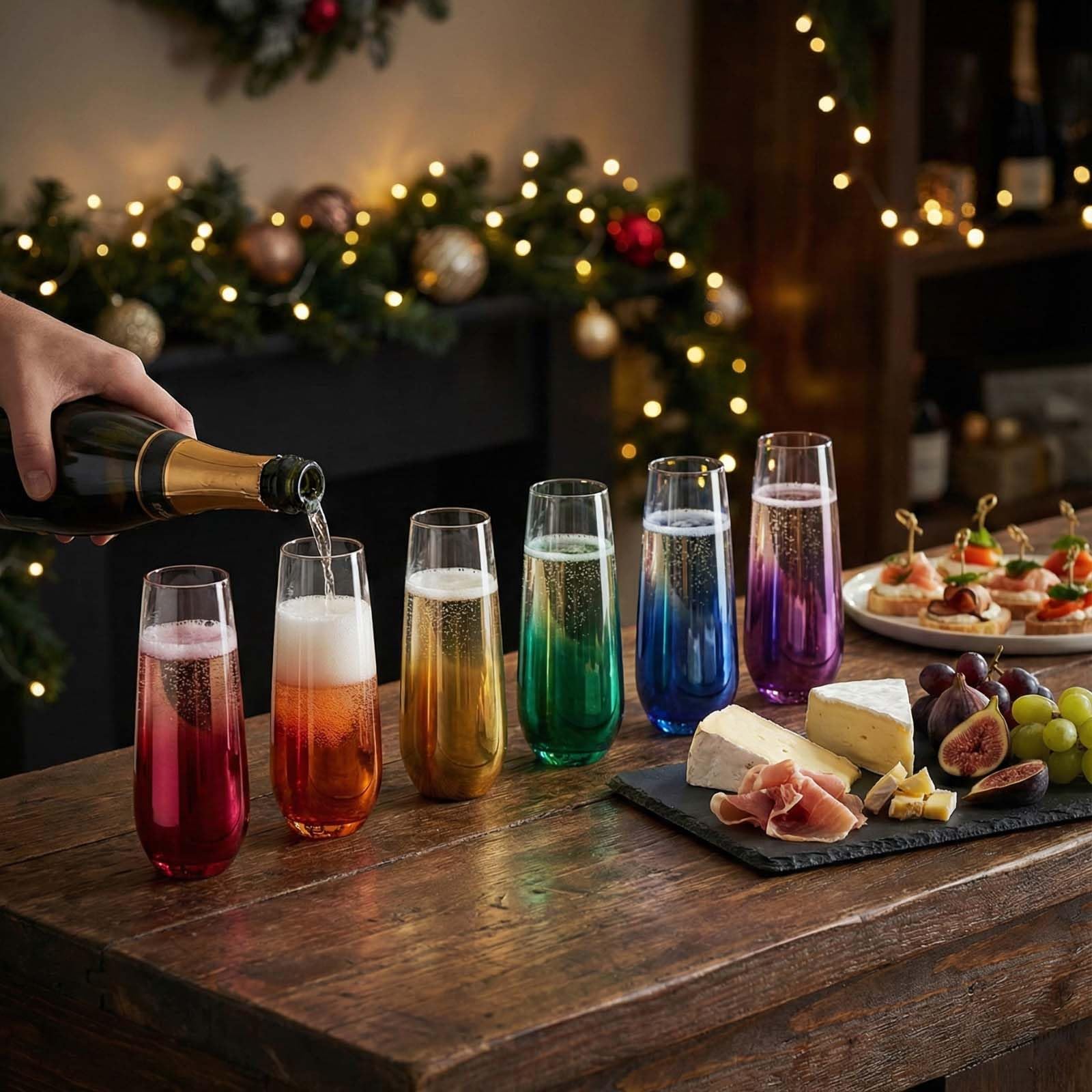 ColoVie verres colorés en groupe sur table pour identification facile