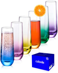ColoVie flûte sans pied packshot avant montrant design et couleurs vivantes