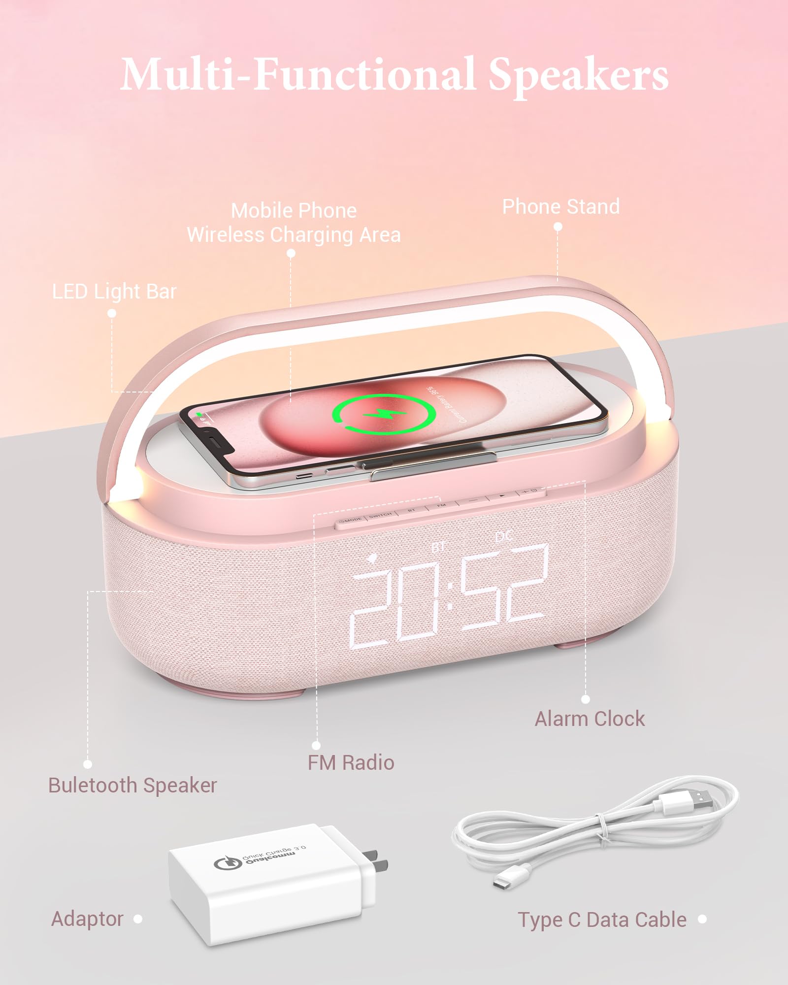 COLSUR support téléphone montrant position stable et recharge