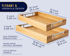 Comfify plateaux bambou empilés montrant rangement compact et gain de place